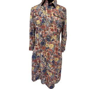 Vintage Tommy Hilfiger Floral Shirtdress Size 10 (460)